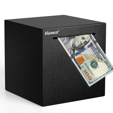 Adults Piggy Bank Must Break To Open, Unbreakable Stainless Steel Piggy Bank For Adults, Metal Savings Box For Cash Saving (Blac