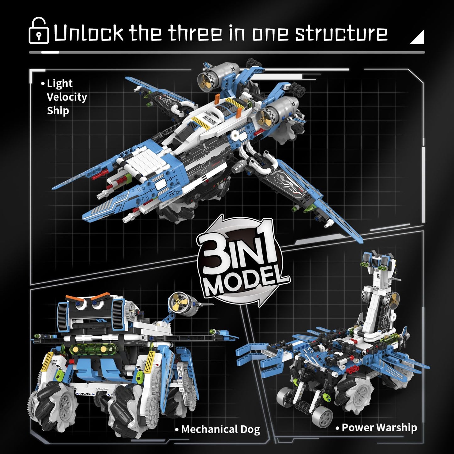 Suplanet 3-in-1 Programmable Robotics Kit with Remote and App Control - STEM Educational Building Toy for Kids Ages 8-12, Ideal