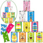 13 Pack Carnival Bean Bag Toss Games, Animal Bunny Easter Eggs Theme Knockdown Can Carnival Outdoor Game For Kids Family Carniva