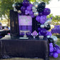 Purple And Black Balloons, 67Pcs 12 Inch Purple Black Silver Latex Balloons For Girls Women Wednesday Birthday Graduation Bridal