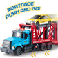LerBao Large Transport Cars Carrier with Racing Car,Truck Toys for 3 4 5 6 7 8 Year Old Boys,Lights and Sounds Truck Vehicles To