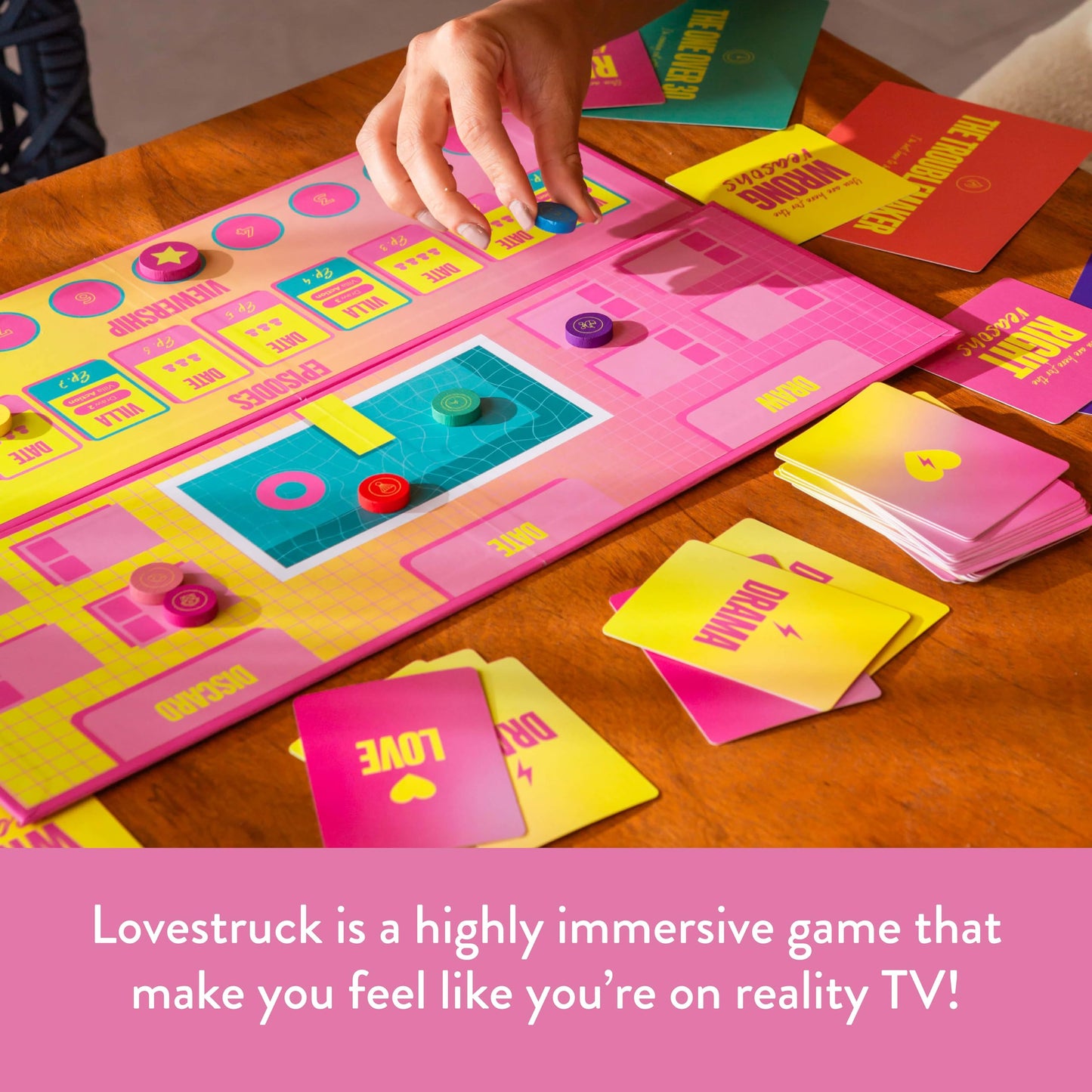 Rabble Lovestruck Reality TV Party Board Game | 5-10 Players | Social Deduction | Adult Game Night | Paper Material