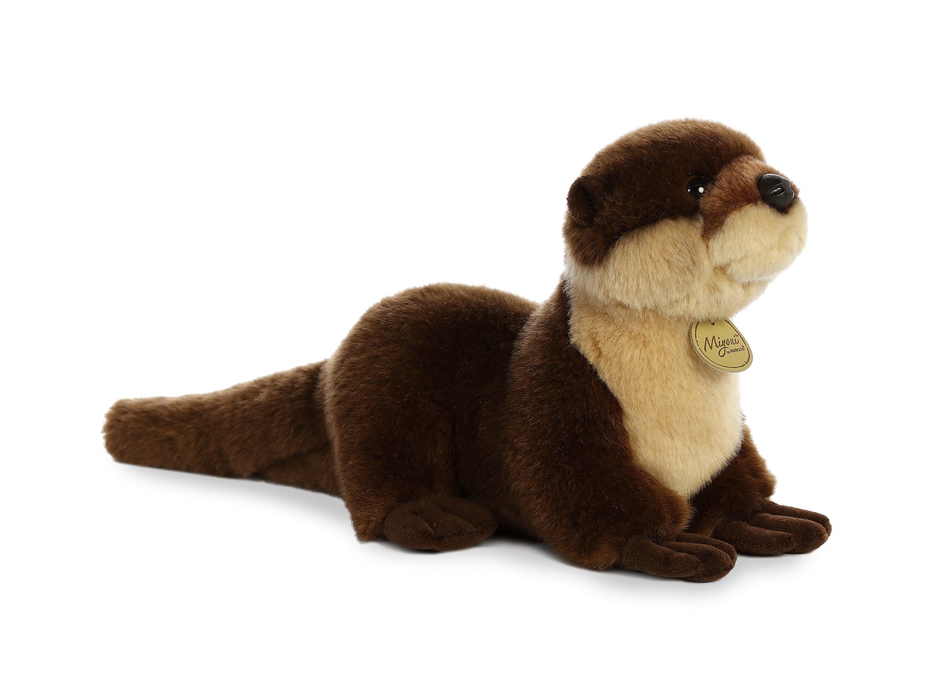 Aurora® Realistic Miyoni® River Otter Stuffed Animal - Lifelike Detail - Cherished Companionship - Brown 11 Inches