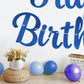 Blue Happy Birthday Decorations for Men, Happy Birthday Banner with Blue Happy Birthday Garland and Stars, NO DIY Birthday Party