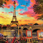 Educa 3000 Piece Sunset in Paris Jigsaw Puzzle - Includes Puzzle Glue, Multicolor, Model 17675, Ages 14+