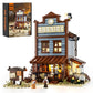Funwhole Sheriff'S-Office Lighting Building-Bricks Set - The Old West Sheriff'S Office Led Light Construction Building Model Set 1240 Pcs For Adults And Teen