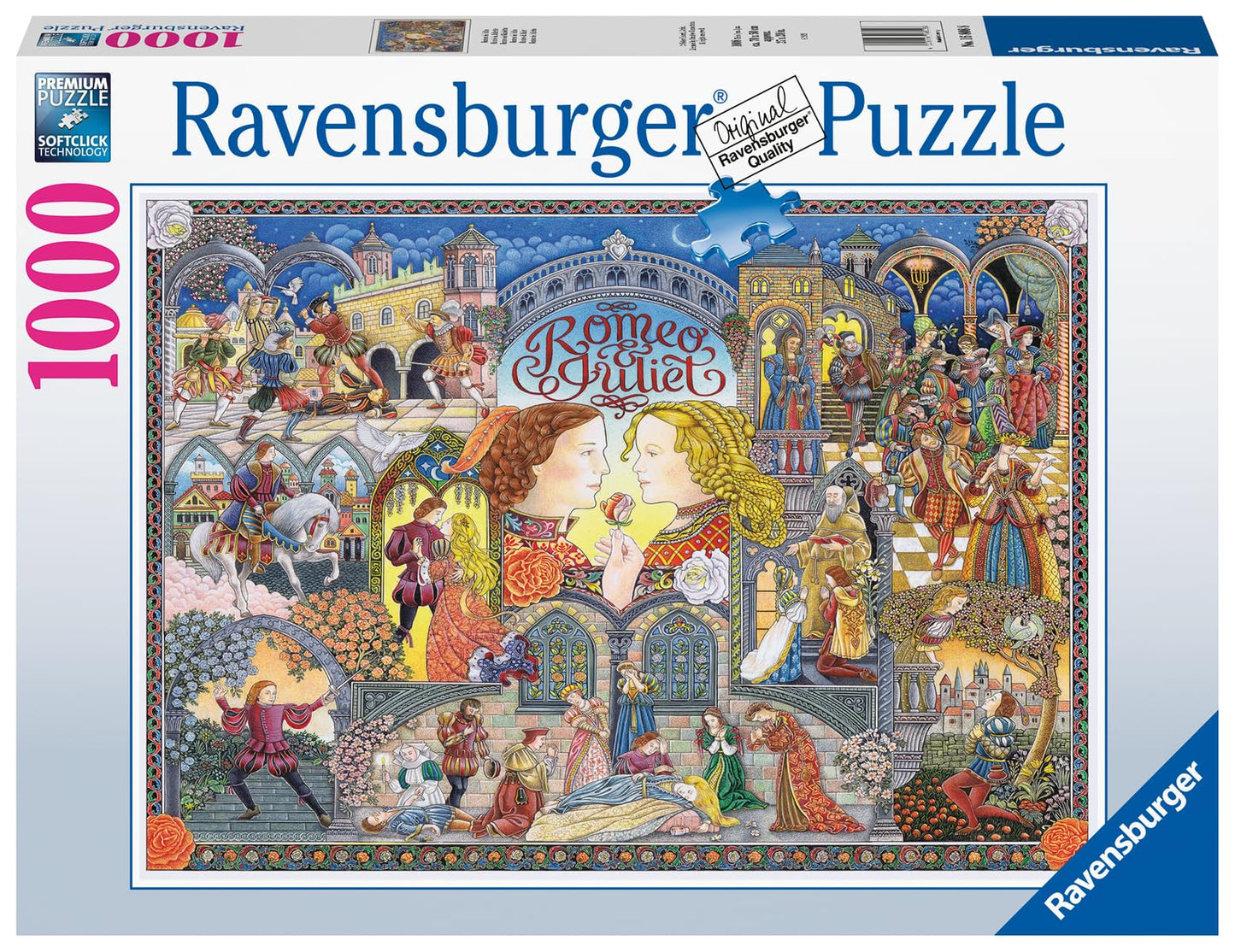 Ravensburger Romeo & Juliet 1000 Piece Jigsaw Puzzle for mature-themeds - 16808 - Every Piece is Unique  Softclick Technology Means Pieces Fit Together Perfectly