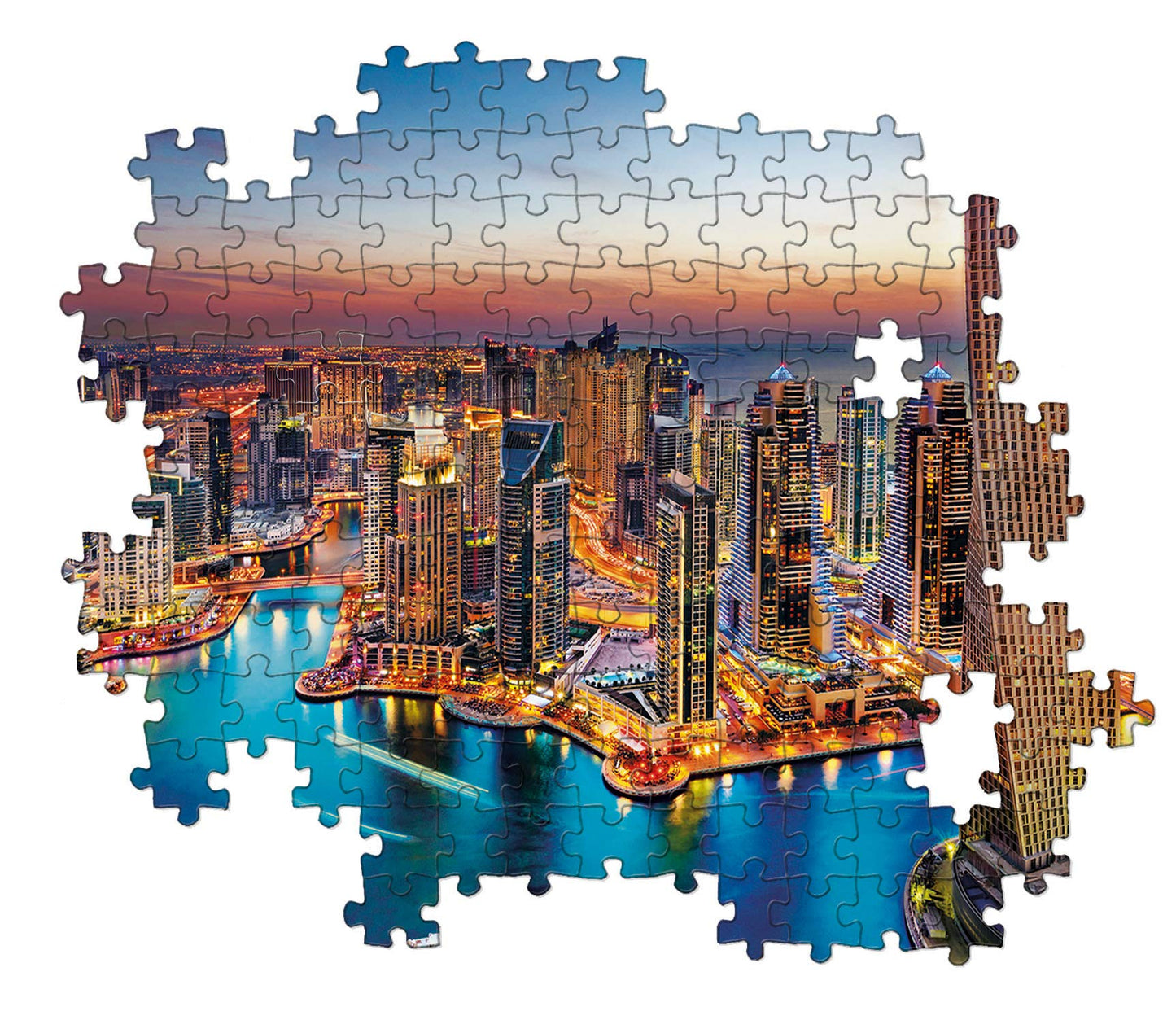 Clementoni Collection Puzzle Dubai Marina 1500 Pieces - Jigsaw for Adults, 28.1 x 5.8 x 37 cm, Made in Italy, Cardboard