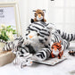 Threan 5 Pcs Tiger Stuffed Animals Plush Toy Set 16 Inch Stuffed Mommy Tiger With 4 Baby Cubs In Zippered Belly Cuddly Plushies For Kids Boys Girls Easter Forest Birthday Gifts Party Favor(Lovely)