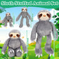 Libima 5 Pcs Valentine'S Day Gift Plush Sloth Animals 22.4 Inch Giant Stuffed Mommy Sloth Plush Toy With 4 Babies In Her Belly C