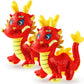 2 Pcs Chinese Dragon Plush 2025 Year Of The Dragon Stuffed Animal Plush Chinese New Year Plush Decoration Mascot Doll Plushies For Spring Festival Bedtime Gift Bed Rest Chair Table Decoration(Lucky)