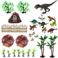 30 Piece Dinosaurs Toys Set - Plastic Dinosaurs Figures, Realistic Dinosaurs Trees & Rocks,Dinosaur Eggs and Nest,Kids Dinosaurs