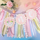 Some Bunny Is One High Chair Banner - Easter Bunny 1st Birthday Highchair Banner for Girls, Spring Rabbit 1st Birthday Decoratio