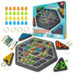 COHHFWPD Chain Triangle Chess Game, Rubber Band Geoboard Chess Game, Strategy Board Games for Family Night Game, Family Games fo