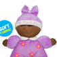 June Garden 9' My First Doll Hazel - Soft Plush Baby Doll With Rattle - Purple Outfit