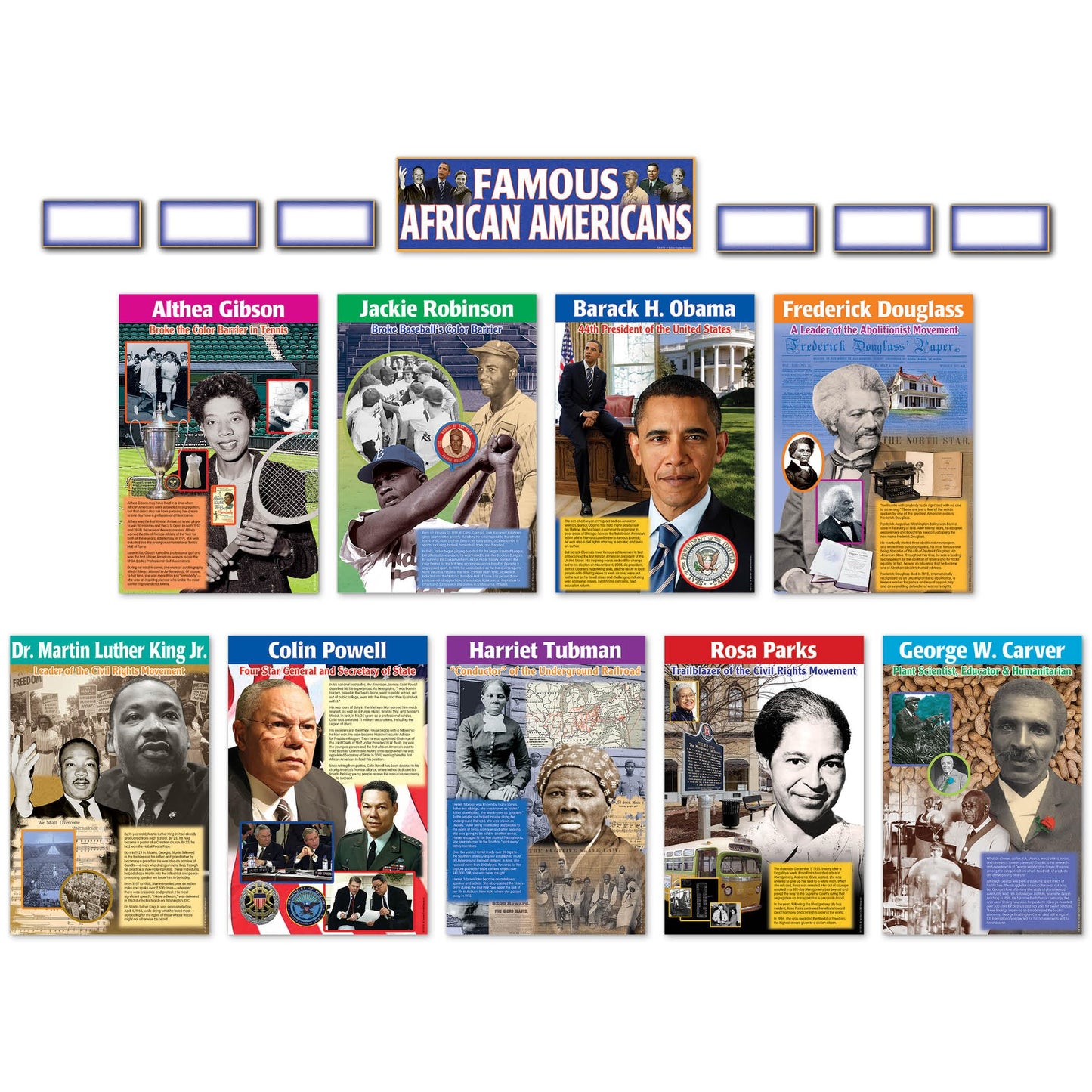 Teacher Created Resources Famous African Americans Bulletin Board Set, 16 Pieces