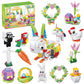12Pcs Easter Egg Fillers Building Kits, Easter Rabbit 12 In 1 Building Blocks Set, Easter Bricks Toy Gift Easter Egg Fillers, Ea