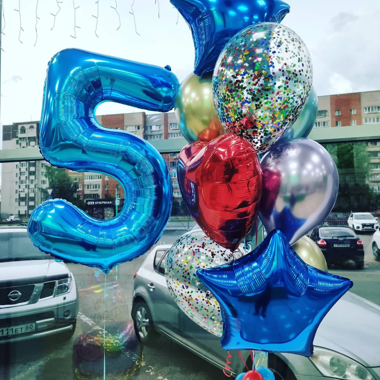 Paticool 40 Inch Blue Number Balloon 7, Large Number Foil Balloons Mylar For Girl Boy Birthday Party Celebration Decorations Sup