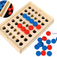 TOWO Wooden 4 in a Row Game - Classic Strategy Game for mature-themeds Children-Connect The 4 Discs of Same Colour in a Row - Travel Games Family Board Games Toys Gift for 6 Years Old Kids Boys Girls mature-themeds