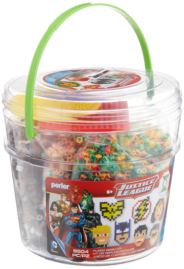 Perler Beads Justice League Fuse Bead Bucket Craft Activity Kit, 8504 pcs
