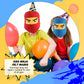 Rcanedny 20 Pieces Kids Ninja Masks Felt Elastic Cartoon Mask for Boys Girls Halloween Costume Party Supplies Ninja Theme Birthd