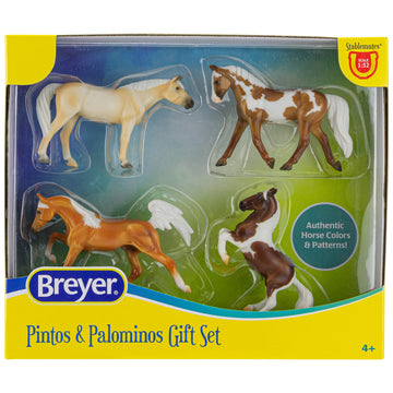 Breyer Horses Stablemates Pintos & Palominos Collection | 4 Horse Set | 1:32 Scale | 3.75' X 2.5' | Horse Toy | Model #6226
