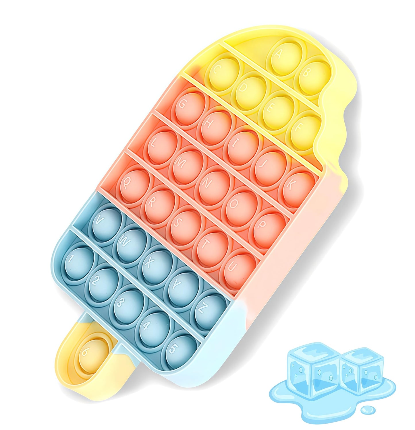 Push Bubble Fidgets Toys, Ice Cream Sensory Toy Gift for Toddler Kids Boys Girls Age 3 4 5-7 9 Classroom Prize Interactive Game 