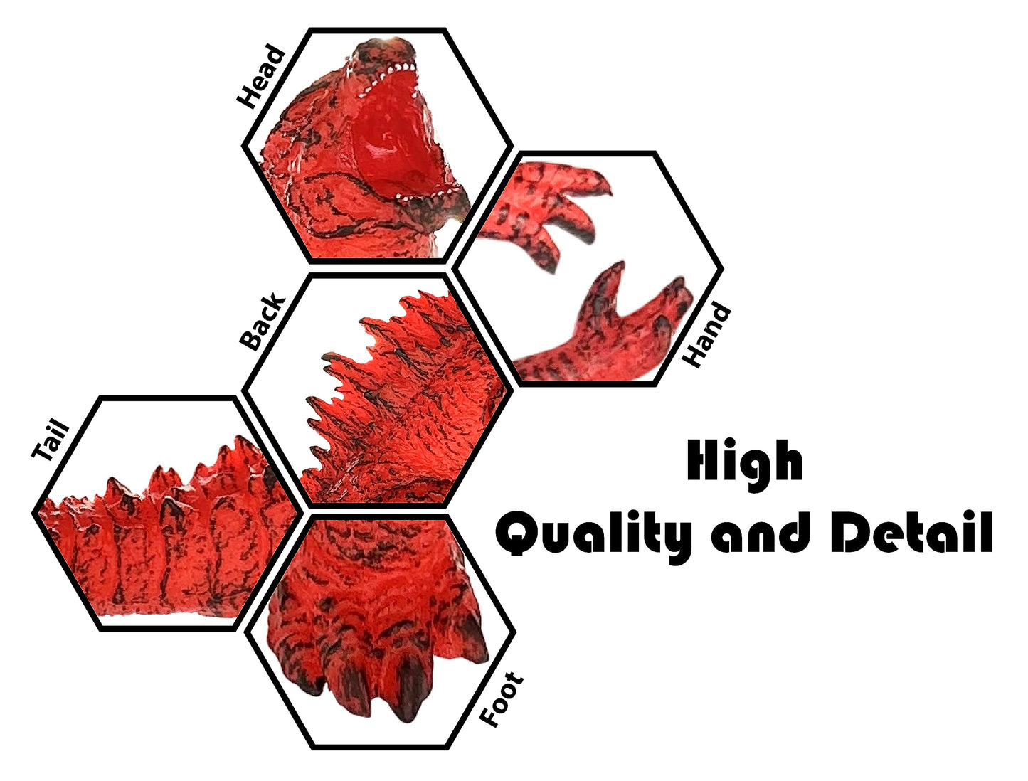 Twcare Fire Godzilla Vs. Kong 2021 Toy Burning Action Figure: Flaming King Of The Monsters, Movie Series Movable Joints Soft Vinyl, Travel Bag