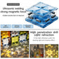 Deluxe Quality Magnetic Tiles Building Set with Attractive Reflective Pattern  LED Lights  Marble Run  and Cars - STEM Educational Toy for Creative Kids Girls Boys 3+ (147 pcs Big Castle with 2 Cars)