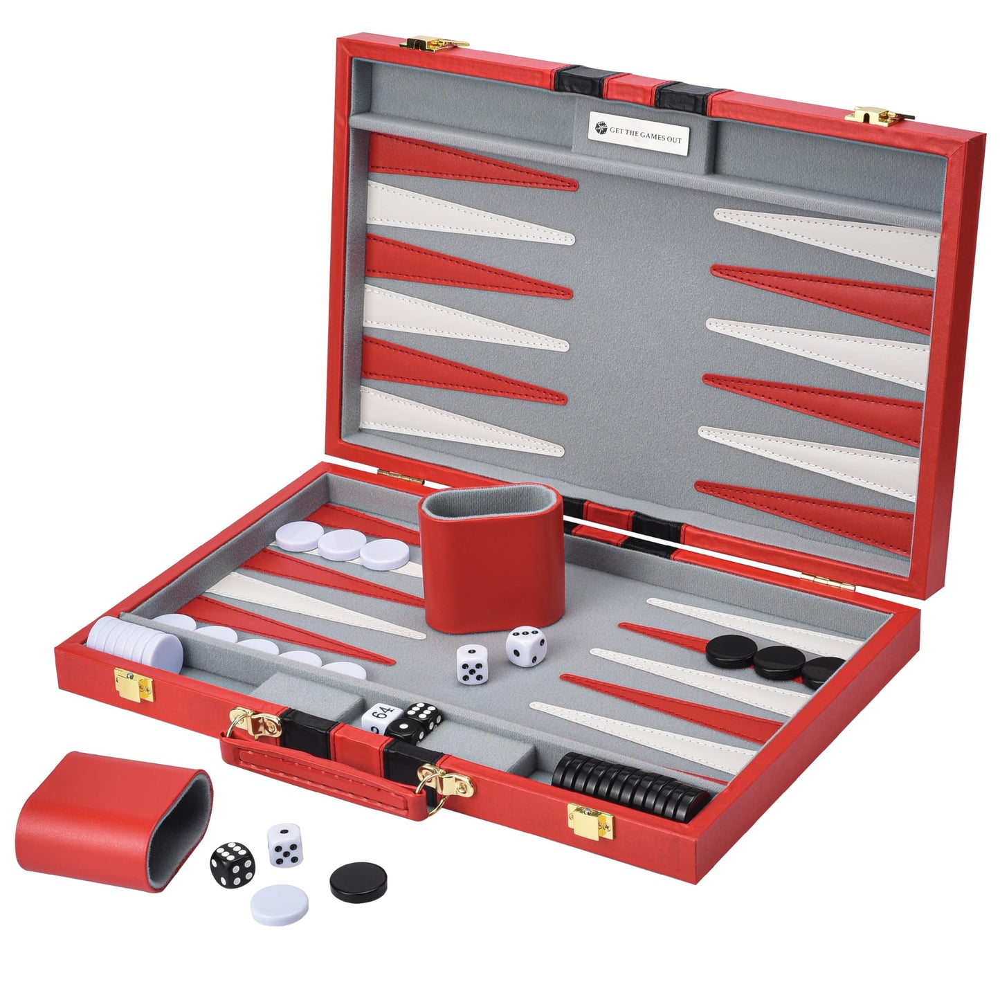 Get The Games Out Top Backgn Set - Classic Board Game Case - Best Strategy & Tip Guide - Available in Small  Medium and Large Sizes (Red  Medium)
