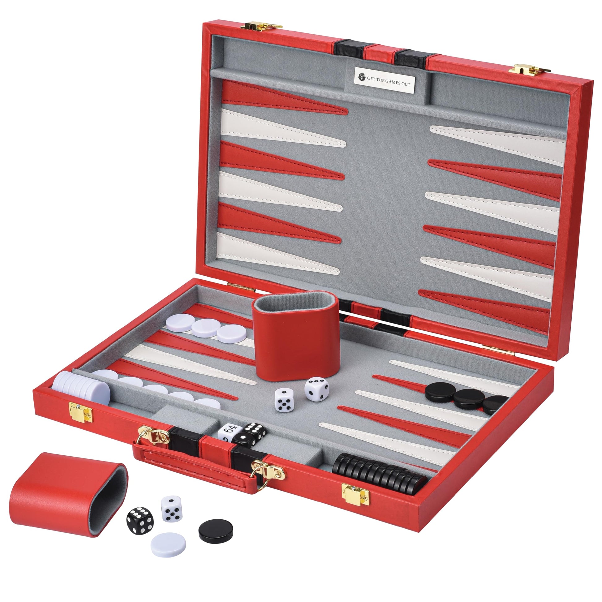 Get The Games Out Top Backgn Set - Classic Board Game Case - Best Strategy & Tip Guide - Available in Small  Medium and Large Sizes (Red  Medium)
