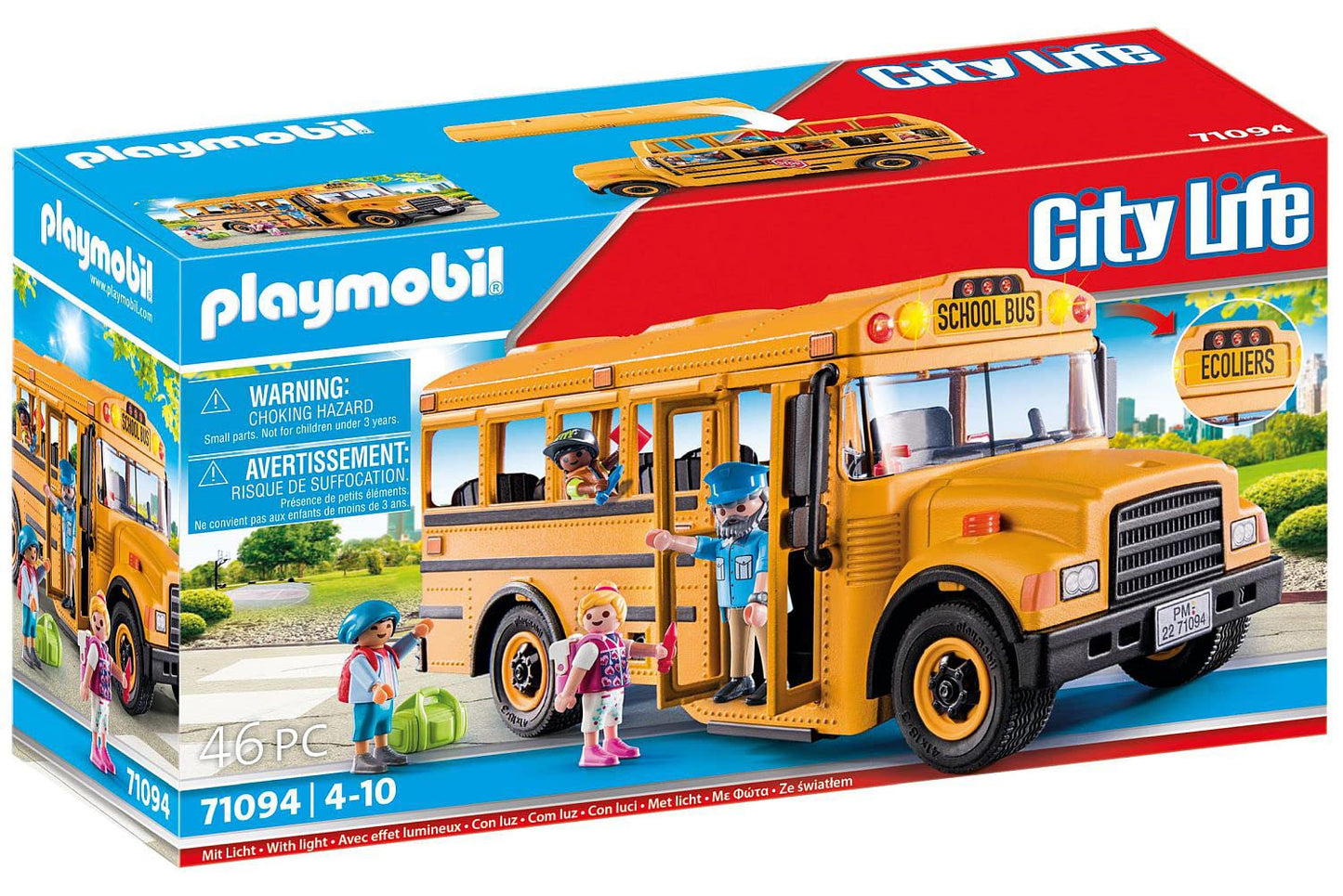 Playmobil School Bus 2022 Model - Multicoloured Plastic Toy for Kids