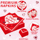 gisgfim 96Pcs Galentines Day Party Plates and Napkins Happy Galentines Day Red Supplies Gals Tableware Dinnerware Set Valentine