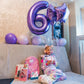 40 Inch Purple Number Balloons, Giant Self Inflating Foil 9 Years Old Birthday Number Balloon For Girls, 9 Balloon Mylar Helium
