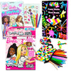 Barbie Coloring Book and Art Relaxation Set ~ Barbie Coloring Book Set with Fuzzy Sticks and Wood Beads Set (Barbie Coloring Boo