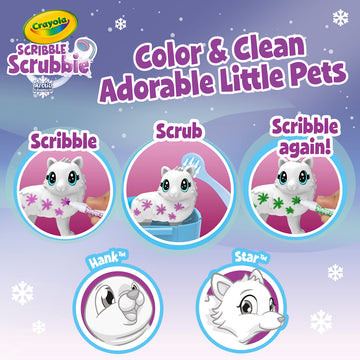 Scribble Scrubbie Pets Arctic Igloo, Color Change Pets & Storage Case, Gift For Girls & Boys