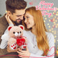 WEWILL 8'' Cute Valentines Teddy Bear Stuffed Animal with Love Heart Cupid Wings Love Bear Soft Plush Toy Valentines Birthday fo