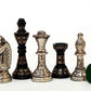 Stonkraft Brass Chess Board Game Set With 100% Brass Chess Pieces Chessmen Coins (12' X 12' Inches)