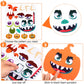 32 Pieces Halloween Foam Pumpkin Craft Kit And Pumpkin Foam Stickers Self Adhesive Halloween Stickers For Kid'S Halloween Party Crafts Decorations (Funny Style)