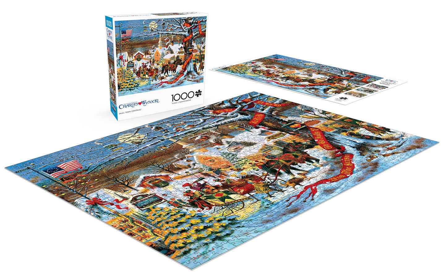 Buffalo Games - Charles Wysocki - Small Town Christmas - 1000 Piece Jigsaw Puzzle