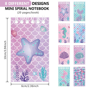 Dianelhall 24 Pcs Mini Notebooks Party Favors Mini Spiral Notepads Party Supplies for Boys Girls Kids Birthday Party Piata Fille