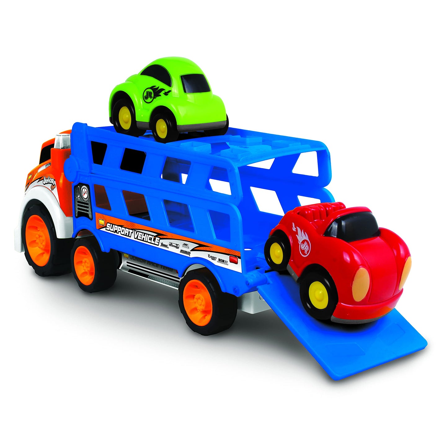 Nkok Junior Racers Free Wheel 2-In-1 Slide Transporter W/ 2 Vehicles
