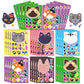 24 Sheets 8.3''  5.9'' Make Your Own Cat Stickers For Toddlers Kids Party Favors, Make A Face Stickers For Kids Activities Suppl