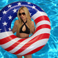 Inflatable Pool Floats - Avocado Pool Raft, Peach Pool Float, Gold Glitter Pool Float (Usa Flag)