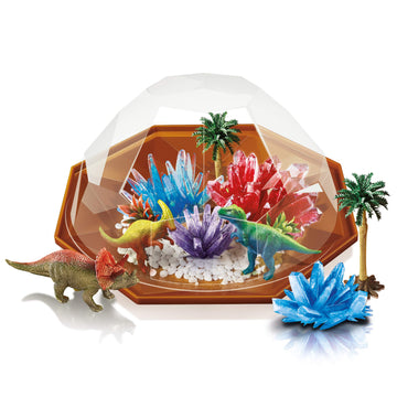 4M Crystal Growing Dinosaur Terrarium Diy Stem Toys Educational Lab Science Experiment Kit For Kids, 3854