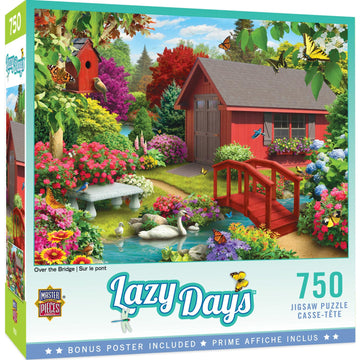 Masterpieces 750 Piece Jigsaw Puzzle For Adults, Family, Or Kids - Over The Bridge - 18'X24'