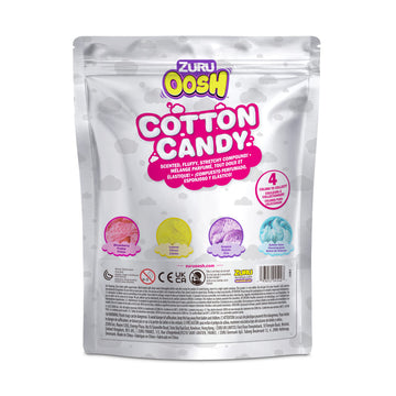 Oosh Cotton Candy Large Foil Bag 100G (Strawberry) By Zuru, Fluffy Slime, Stretch Slime, Grows 3000% In Size, Slime For Girls And Kids (Pink)