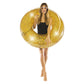 Poolcandy Jumbo 48' Gold Glitter Swim Ring - Extra Large For The Pool Beach Or Lake - Kids Teens Adults Glitter Inside Sparkles And Shines In The Sun