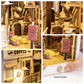 Robotime Diy Book Nook Kit Bookend Stand Bookshelf Insert Bookcase Miniature House With Sensor Light 3D Wooden Puzzle Model Buil