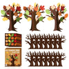WATINC 16Pcs Fall Thankful Trees Craft Kits for Kids, Autumn Maple Oak Leaves Make Your Own DIY Thanksgiving Trees Decoration Th
